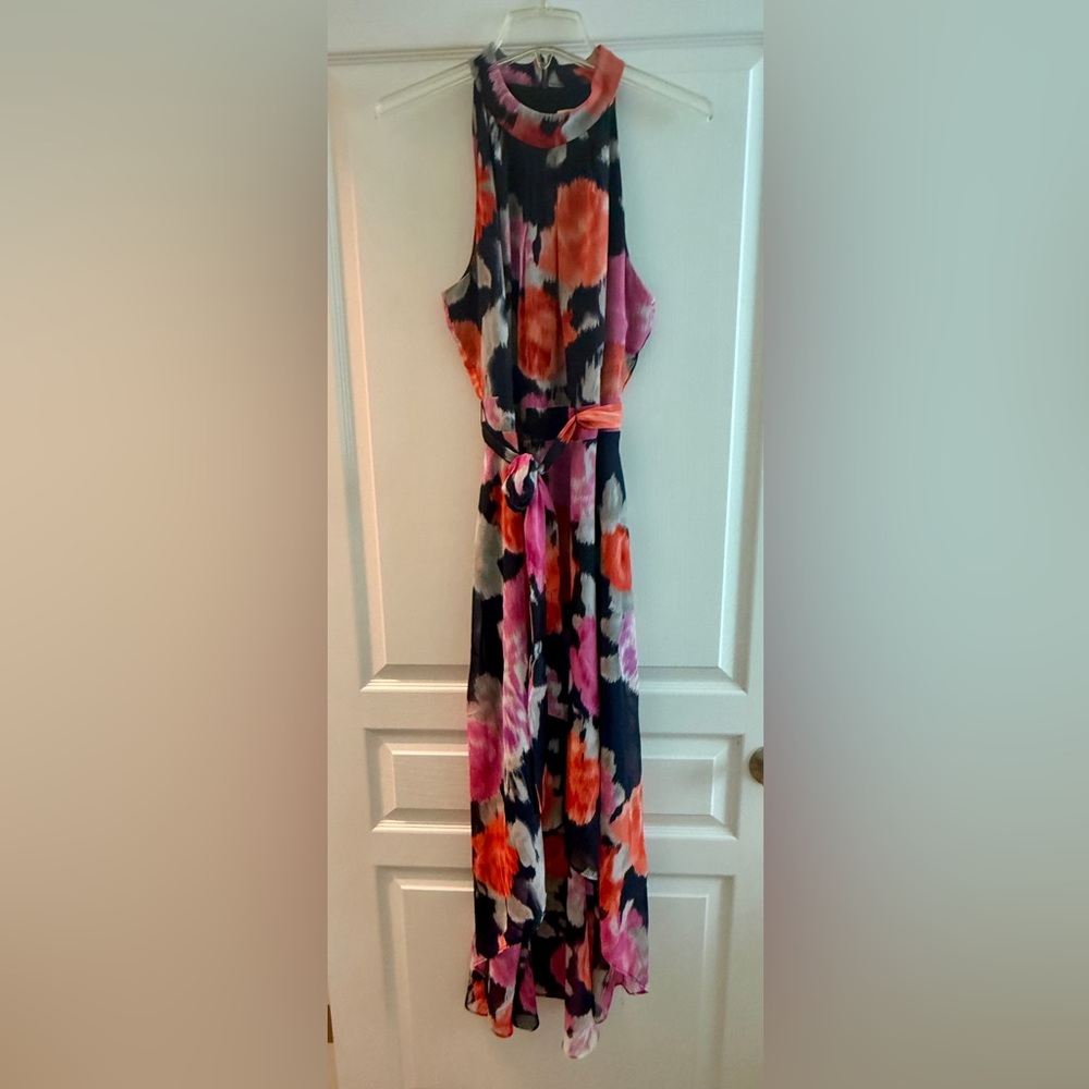 Eliza J Floral Halter Neck Hi-Lo Dress NWT
